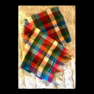 KIMBERLY Women Tartan Plaid  Scarf ~ Lambswool & Acrylic ~ Perfect Winter Scarf
